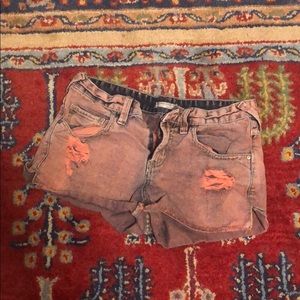 Free People high waisted jean shorts